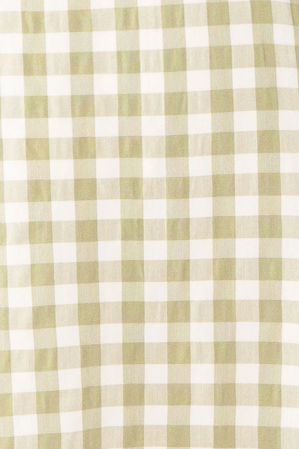 Grutha Green | Long Sleeve Short Gingham Dress w/ Ruffles