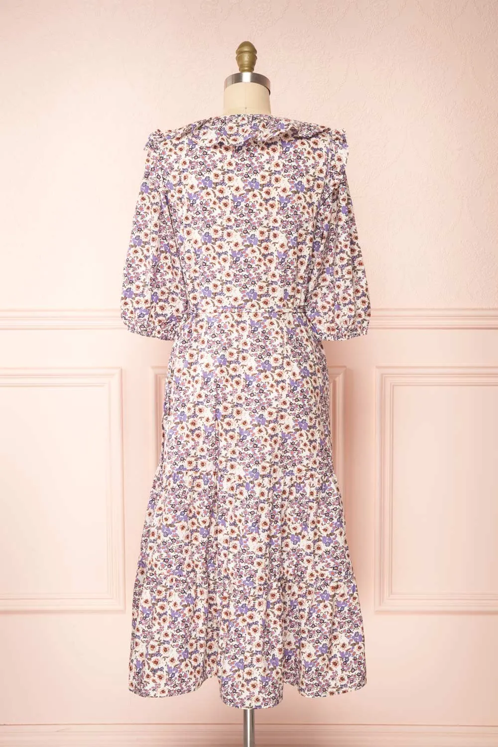 Myane | Floral Wrap Dress w/ Ruffles