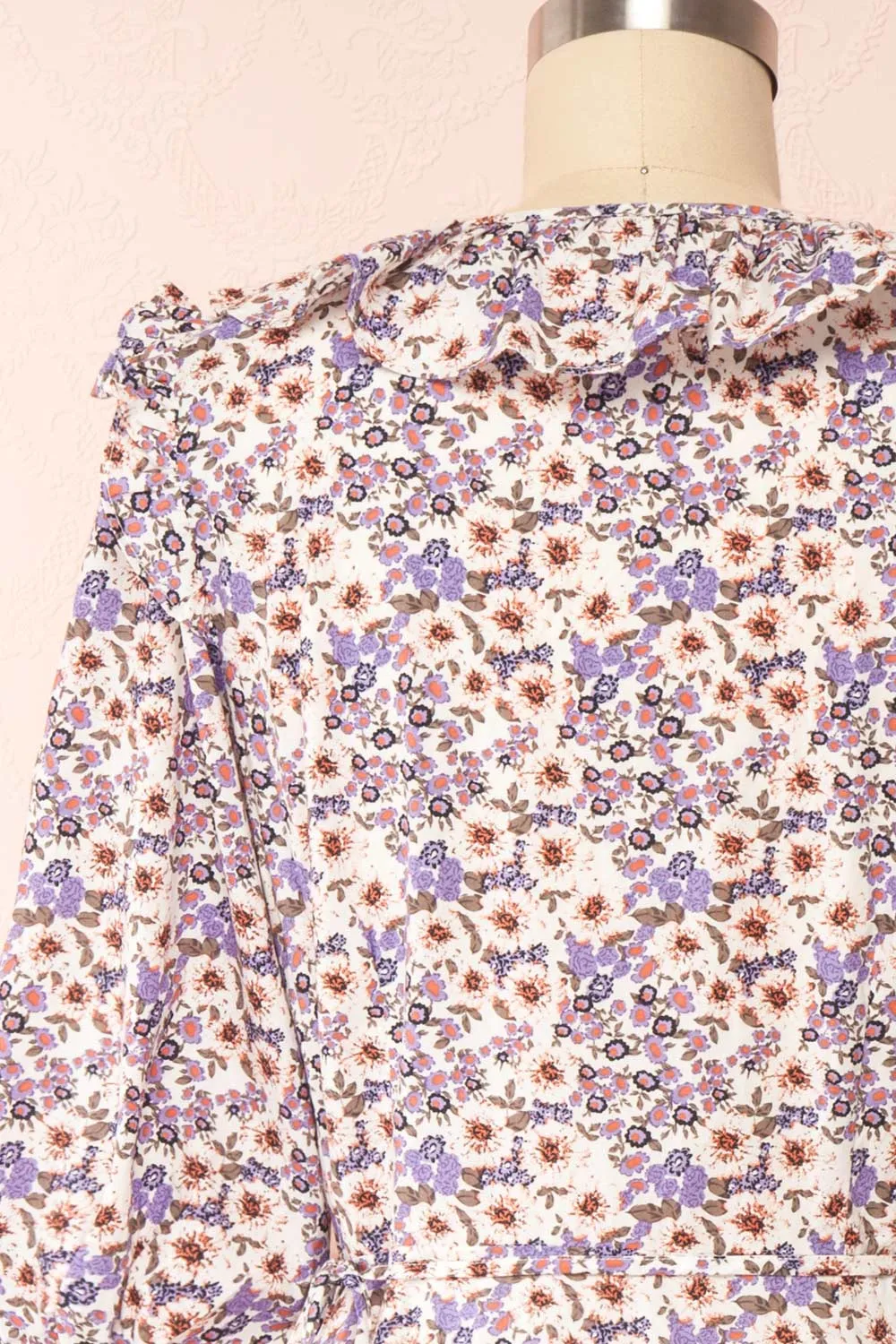 Myane | Floral Wrap Dress w/ Ruffles